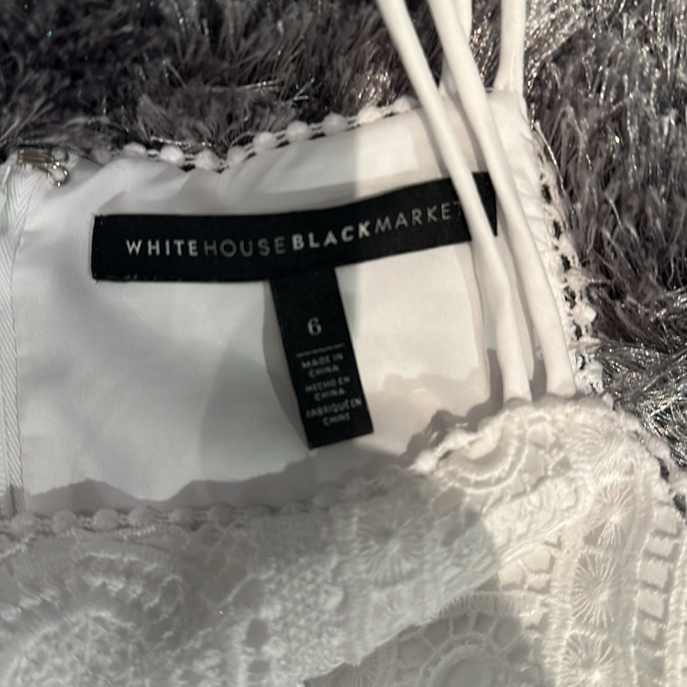WHBM Women’s White sleeveless eyelet dress size 6 - Picture 4 of 6